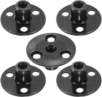 Set van 5 M6 x 17mm T-sleuven met 3 gaten - Gegalvaniseerde staalmoeren voor meubels, bevestigingshardware en laswerk