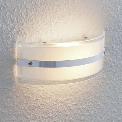 Lindby Glazen wandlamp Zinka met LED, 26 cm