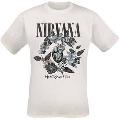 Nirvana T-shirt - Heart Shape Box - S tot 3XL - voor Mannen - wit