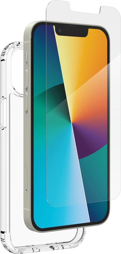 ZAGG Defence Bundle Pack Back Cover + Screenprotector voor Apple iPhone 13 Mini (5.4") - Clear
