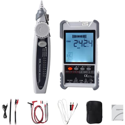 ET618 draagbare draagbare netwerkkabeltester met LCD-display Analogen digitale zoekpoe-testkabel ET618 gray