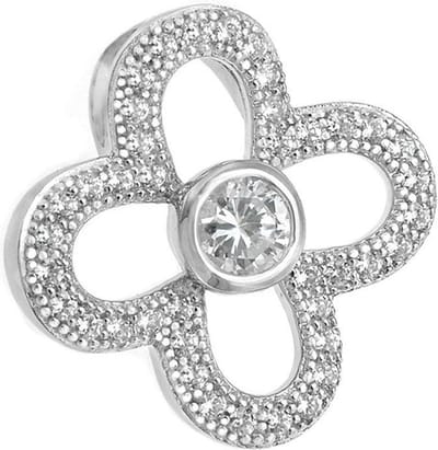 Orphelia ZH-7241 - PENDANT WITH CHAIN FLOWER ZIRCONIUM - 925 silver - cubic zirkonia - 45 cm