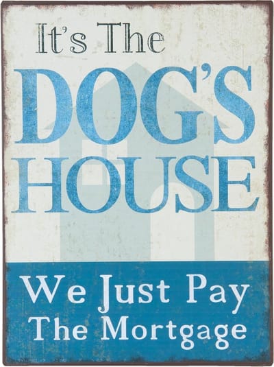 Clayre & Eef Tekstbord Honden Spreuken 26x35 cm