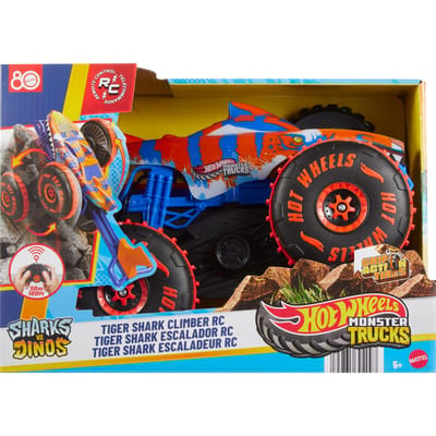 Hot Wheels Monster Trucks Tijgerhaaiklimmer RC, Voertuig met Afstandsbediening