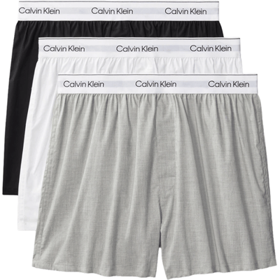 Calvin Klein 3-pack smalle boxershorts - Icon Cotton Stretch - zwart, wit, grijs M