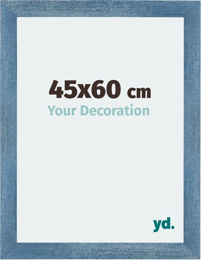 Your Decoration - Fotolijst 45x60 cm - MDF - Helder Blauw Geveegd - Mura