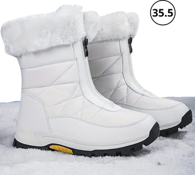 Livano Snowboots Voor Dames - Sneeuwschoenen- Wintersport Sneeuwboots - Ski Gadgets - Maat 35.5 - Wit