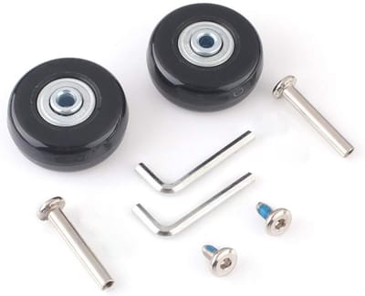 Reparatieset voor vervangende bagagewielen, 2-delige set, stille rubberen as, bagageaccessoires vervangend wiel (45 * 6 * 18 mm)
