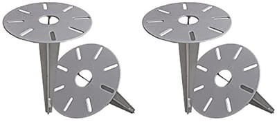 Tuinspies set - Grondanker lampen - Buitenverlichting bevestigen - Weerbestendig staal - 4 stuks 30.5 cm - Zilvergrijs