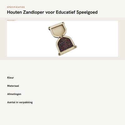 Dailygoods- Zandloper Hout - Educatief Speelgoed - Voor Kinderen 3 Jaar - Vaardigheidstraining - Hand-Oogcoördinatie - Interactief Speelgoed
