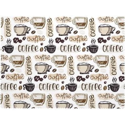 Koffiethema Tafelkleed, Bruine Kop Bonen Café Vintage Modern Boerderij Rechthoekig Wasbare Tafelhoes 140x140cm