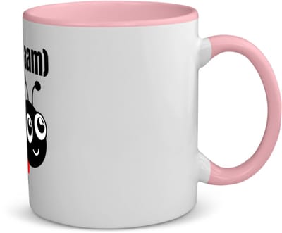 Akyol - lieveheersbeestje met eigen naam koffiemok - theemok - roze - Lieveheersbeestje - lieveheersbeestje liefhebbers - iemand die houdt van lieveheersbeestjes - verjaardag - cadeau - kado - 350 ML inhoud