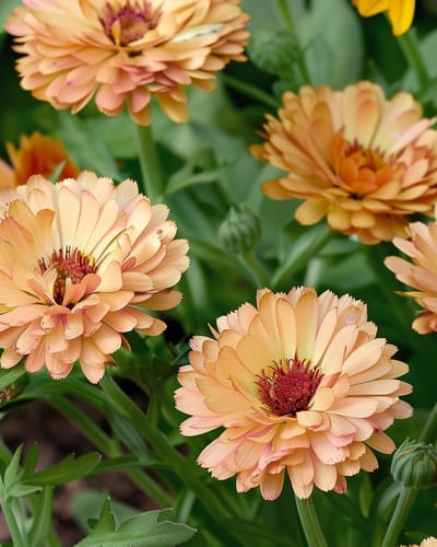 2 sets - Goudsbloem Zaden Touch Of Red Buff Calendula Officinalis Eenjarig