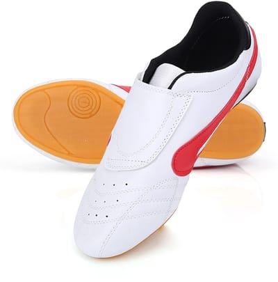 Dailygoods - Taekwondo Schoenen - Ademende Sport Gym Schoenen - Lichtgewicht - Voor Kinderen en Volwassenen - Wit en Rood