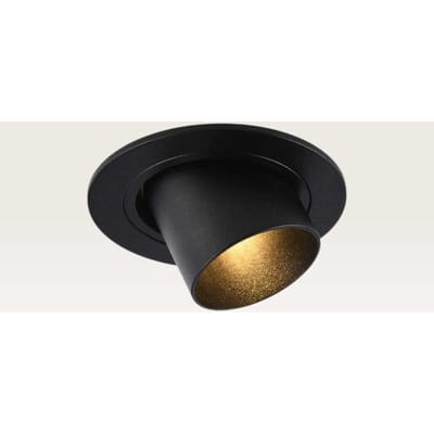 LUSENZ Inbouwspot Gavira nero m - Diameter 77mm - Mini GU10 (MR11) - IP20 voor binnen - Zwart - Met doorlusbedrading