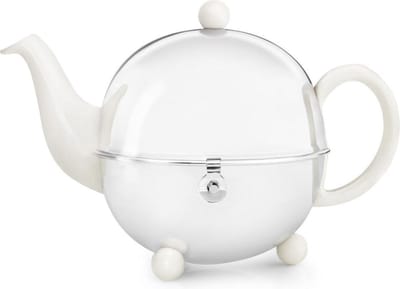 Bredemeijer - Theepot dubbelwandig Cosy - met theezeef - 1,3 liter - Wit