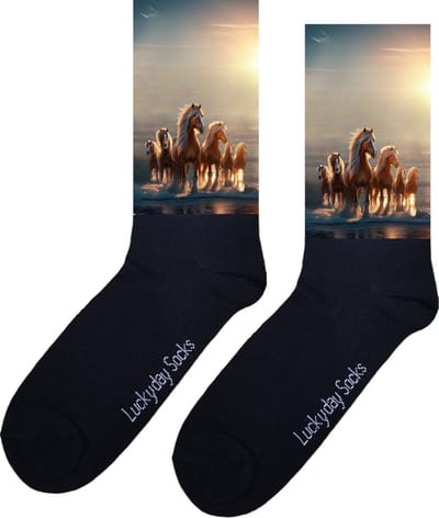 Paarden sokken - leuke sokken - vrolijke gekleurde sokken - heren dames sokken - Kerst sokken - Verjaardag cadeau - valentijns cadeau - sokken met print - aparte sokken - grappige sokken - Sokken waar je vrolijk van wordt - maat 37-44