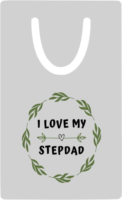 Hacebo® - I love my stepdad metalen boekenlegger - Papa - liefste stiefvader - vader cadeautjes - vaderdag - verjaardag - geschenk - kado Bladwijzer boekenleggers - 7.6 cm x 5cm