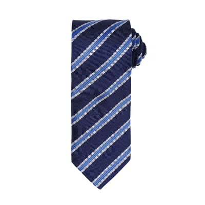 Premier Heren Wafelstrook Formele zakelijke stropdas (Marine / Loyaal)