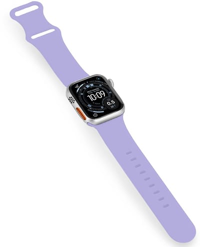 Bandje Geschikt voor Apple Watch Ultra 1, 2, 3 (49 mm) Siliconen Verstelbaar Polsband - Horloge Bandje - Violet