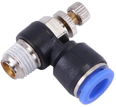 Dailygoods- Pneumatische Buisconnector Verstelbaar - Gasklep - Luchtbediende Klep - Roestvrij Staal - POM Kunststof - Kostenbesparend - Luchtconnector