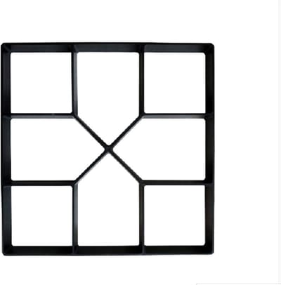 Betonmal Vorm - Pad Maker - Tuinpad Aanleggen - Herbruikbaar DIY - 34x34cm - Zwart