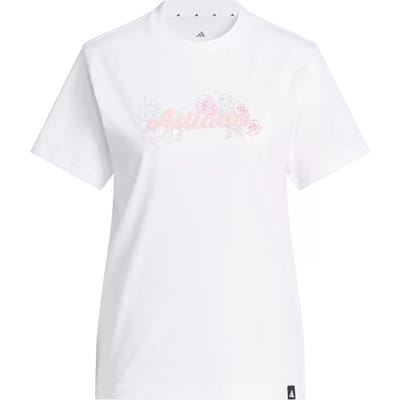Adidas Western Florals Graphic T-shirt Met Korte Mouwen Wit S Vrouw