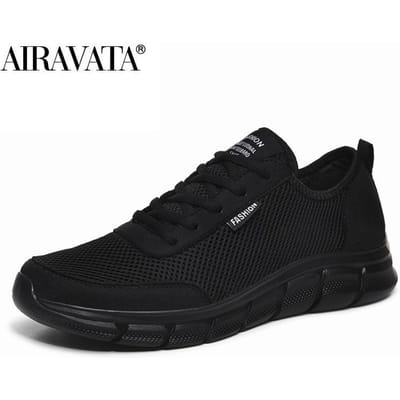 Mannen Casual Schoenen Mesh Ademende Mannelijke Schoenen Tenis Schoenen Outdoor Schoenen Sneakers Plus Maat 39-48 41 zwart