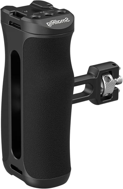Zijhandgreep voor camera met 1/4''-20 schroefdraad, verstelbaar en geschikt voor links- en rechtshandigen, tot 10kg belastbaar