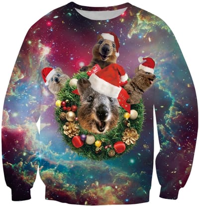 Quokka Foute kersttrui - Maat: S - Kerstmis trui - Heren kersttrui - Dames kersttrui - Foute kersttruien - Kerst outfit - Kerstkleding - Lelijke kersttrui - Gekke kersttrui - Wallaby kersttrui
