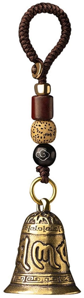 Cosensi- Geluksbel Antieke Stijl - Feng Shui Bel - Decoratieve Bel - Metalen Bel - Hangende Bel - 6,5 x 3,7 cm