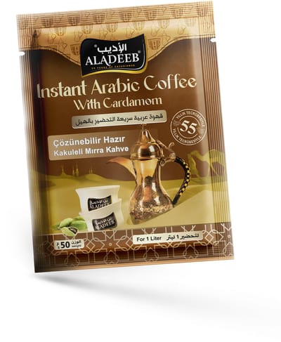 Aladeeb Premium - Instant Arabic Coffee With Cardamom - Mırra Arabisch Kaffee - 50 gr