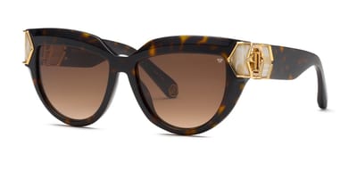 Philipp Plein SPP176M Avana scura lucida 56/16/140 WOMAN Zonnebrillen
