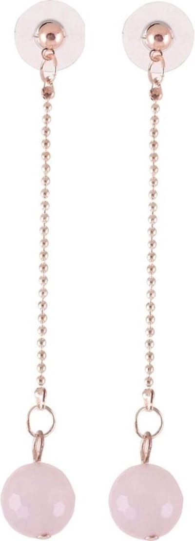 Behave - Lange oorstekers dames - Romantische stijl - Roze natuursteen