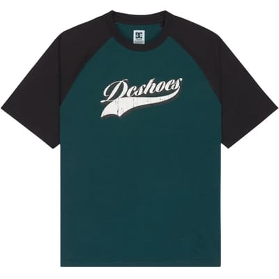 Dc Shoes Rugged Raglan T-shirt Met Korte Mouwen Groen S Man
