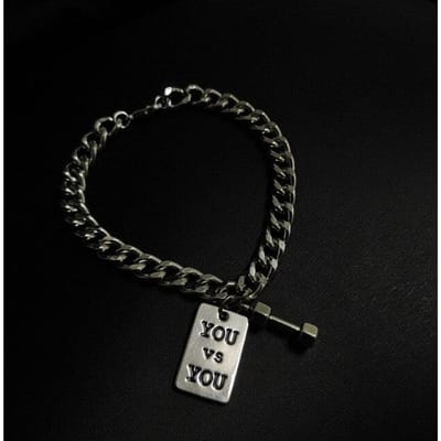Armband Voor Vrouwen Persoonlijkheid Mode Fitness Kleine Halter Armband Mannen 'S Letter Armband Vrouwen Koppels Armband Mode wit