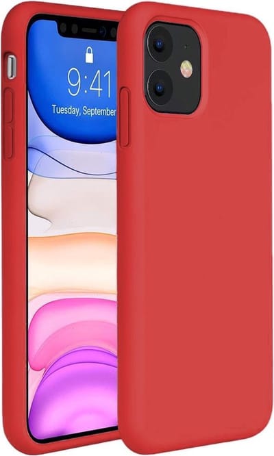 Hoesje - Geschikt voor Apple iPhone 11 - Sterk & Shockproof - Siliconen Case - Hoes Cover - Telefoonhoes - Rood