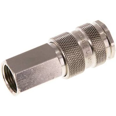 Gehard staal DN 7.8 Luchtkoppeling Snelkoppeling G 3/8 inch Binnendraad - CLS7-F-STN-BL-038