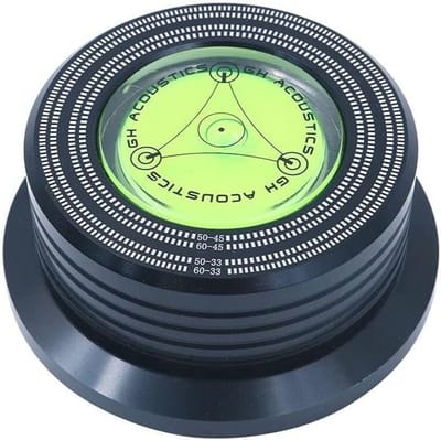 Bubble Level Speed Detection Turntable LP Vinyl Disc Stabilizer Clamp