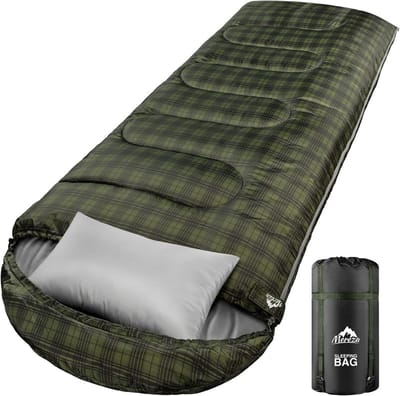 XL Tweepersoons Slaapzak Dubbel Breed voor Volwassenen - 4 Seizoenen Camping en Winter