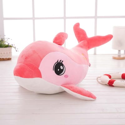 Dolfijn Pluche Speelgoed Lappenpop Pop Slaap Luie Kussen op Queen-size Bed Pop Meisje Schattig Lang Kussen 55cm
