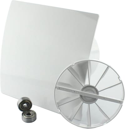 Stil Ventilator Badkamer met Terugslagklep Ø 100 mm - Inbouw Geschikt voor Plafond en Wand
