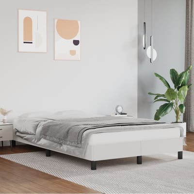 vidaXL - Bedframe - kunstleer - wit - 120x200 - cm