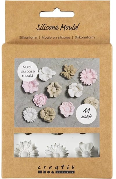 Creativ Company siliconen gietvorm madeliefjes voor knutselen en sieraden.