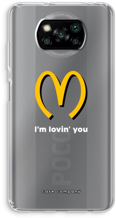 Case Company® - Hoesje geschikt voor Poco X3 Pro hoesje - I'm lovin' you - Soft Cover Telefoonhoesje - Bescherming aan alle Kanten en Schermrand