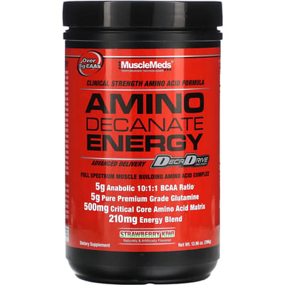 MuscleMeds, Amino Decanate Energy, Fraise Kiwi, 13.96 oz (396 g)