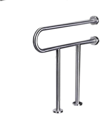 Badkamer Leuning - Veiligheidshandvat Grip - Extra Ondersteuning - Hoge Draagkracht - 60x70x16.8cm - Zilver
