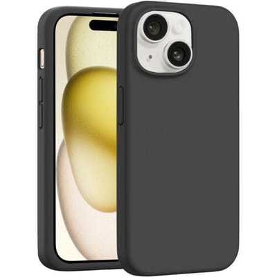 Coverzs luxe siliconen hoesje geschikt voor iPhone 14 (zwart) - shockbestendig, premium bescherming, duurzaam