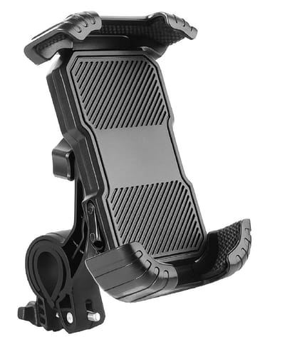 DISEV - Telefoonhouder Fiets, Motor en Scooter - 360 Graden Rotatie - GSM Houder Fiets - Fiets Telefoonhouder Universeel - Accessoires - Fietshouder - Zwart