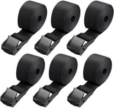 EXCITAT Spanbanden - Verstelbaar - Clipsluiting - voor Motorfietsen, Bagage, Kamperen - 6-pack